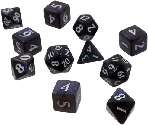 Ultra PRO - Eclipse 11 Dice Set (Jet Black) - Great Dice Set for All Kinds of Card Games and Board Games Such As, DND, MTG, and RPG - UP Your Game...