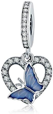 Butterfly Charms 925 Sterling Silver for Charm Bracelets and Necklaces with Multicolor 5A Cubic Zirconias, Birthday Mothers Valentines Day Jewelry...