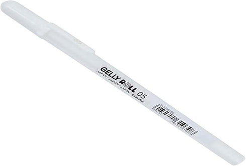 SAKURA GEL PEN GELLY ROLL THIN 0.5MM - WHITE - PROFESSIONAL USE...