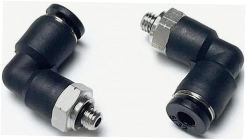 Pneumatic Male Elbow 5/32 Inch OD Tube x 10-32 UNF Push to Connect Fittings PL5/32-U10(Pack of 10)...