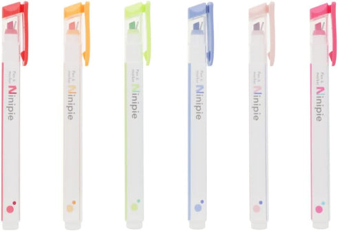 Sun-Star Stationery S4591755 Ninipie Water-Based Pen, Pen & Marker, Set of 6...