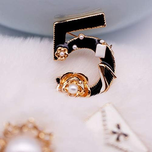 Celebrity Designer Jewelry Brooch Pins,Brooches with Imitation Pearl for Women Fashion...