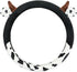 Cow Plush Steering Wheel Cover Universal 15 in Cute Fuzzy Cow Horn Car Steering Wheel Cover Non-Slip Stretchy Cow Print Circular Steering Wheel Pr...