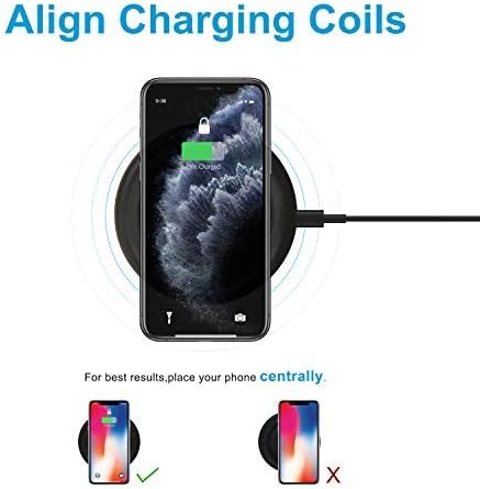 Wireless Charger 10W Qi Fast Wireless Charging Pad,7.5W Compatible with iPhone 11,11 Pro,11 Pro Max,Xs Max,XR,XS,X,8,8 Plus,10W for S10,S10+,S9,S8...