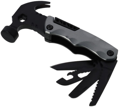 Multifunctional Claw Hammer, 2Cr13 Steel 5.9 x 2.95 x 0.78 Inches Durable Easy to Use 13 In 1 Multi Tools Hammer for Men Dad Gifts Hand Tools Camp...