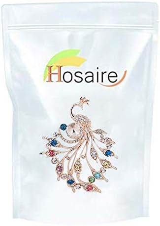 Comelyjewel Brooch Pin Women's Peacock Color Rhinestones Breastpin for Wedding/Banquet/Bouquet...