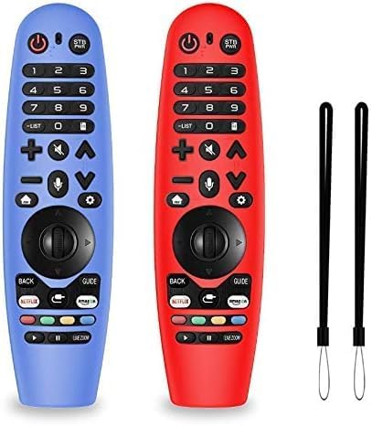 2 Pack Silicone Remote Cover for LG Magic Remote, Lightweight Protective Case with Lanyard...