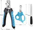 Pet Nail Clippers and Trimmers Set Safety Guard to Avoid Over Cutting Razor Sharp Blades Grooming Tool for All Small Large Dog Cat (Blue/Black)...