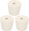MECCANIXITY Rubber Tapered Plug 28mm to 37mm with Hole Test Tubes Bungs Stopper White for Lab Home 3 Pieces...