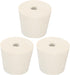MECCANIXITY Rubber Tapered Plug 28mm to 37mm with Hole Test Tubes Bungs Stopper White for Lab Home 3 Pieces...