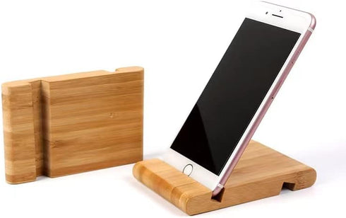 Cell Phone Stand for Desk Wood, Wooden Mobile Phone Holder, Portable Desktop Smartphone Stand, Universal Cell Phone Holder......