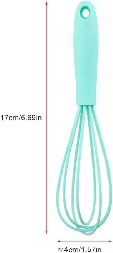 Navy Blue Silicone Whisk, Colorful Mini Silicone Whisks Multifunctional Manual Egg Beater Mixer Bake Tool for Blending Whisking Stirring Cooking K...
