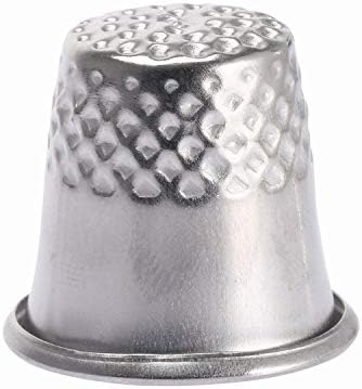 Dophee 3Pcs Silver Finger Thimble Tailor Sewing Pin Needle Grip Hands Shield Protector...