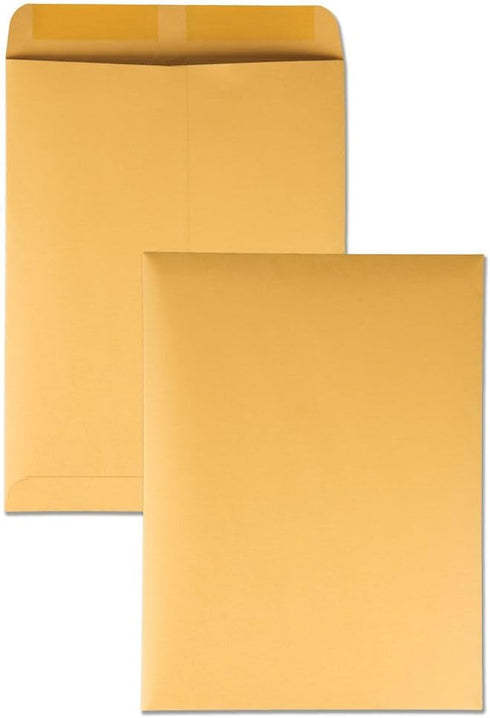 Quality Park 41467 Quality Park Catalog Envelopes, Heavyweight/Gummed, 9x12, 28lb, Kraft, 100/Box...