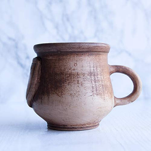 Coffee Mug Handmade Pottery Clay 8.5 oz Dark Rustic Eco Friendly Cup Handcrafted ceramic tea mugs with handle Coffee lovers gifts...