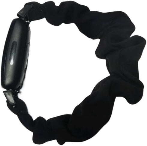 4Pcs Women Men Scrunchie Elastic Braided Solo Loop Stretchy Straps Nylon SportBand Wristband For Inspire 3 2 HR Ace 3 2 Bands (Medium, Black+Grey+...