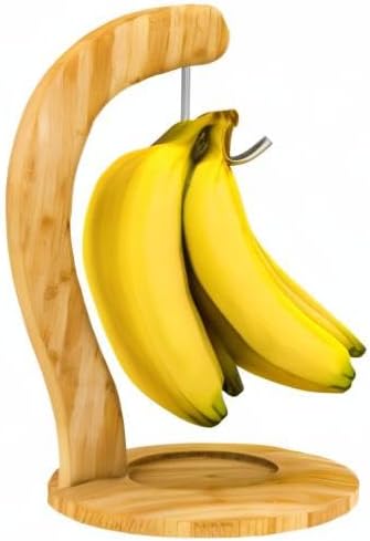 Ruichang Banana Holder Stand Banana Hanger,Bamboo Sturdy Banana Hook for Kitchen Countertop Banana Tree Keeper...