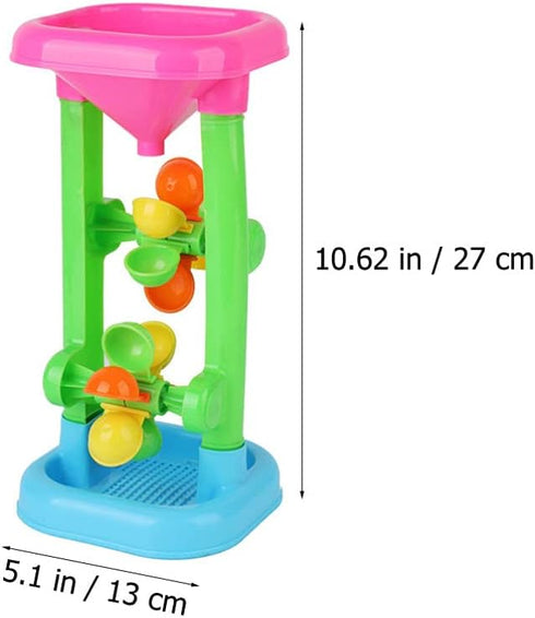Alipis Sand Wheel Beach Toy, Beach Sand Water Wheel Beach Hourglass Toy Water Sifting Funnel Outdoor Tool Kit for Summer Beach...