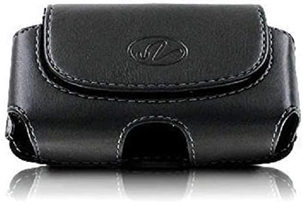 Horizontal Holster for Flip Phone or Smartphone Up to 4.25x2.25x0.85 Inch in Dimensions, a Leather Carrying Case with Belt Clip and Belt Loops......