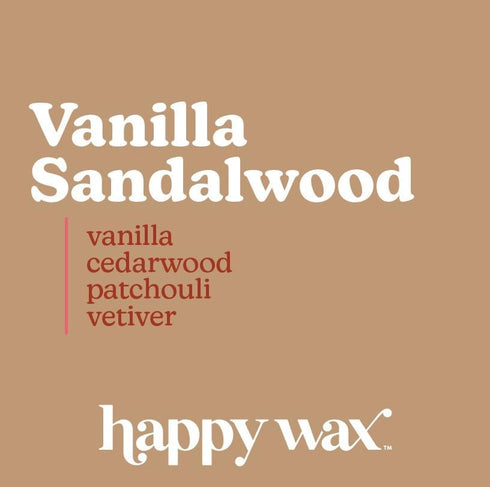 Happy Wax Vanilla Sandalwood Scented Bear Wax Melts - Natural Strong Vanilla Scented Wax Melts Infused w/Essential Oils - Non Toxic Wax Melt. Scen...