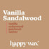Happy Wax Vanilla Sandalwood Scented Bear Wax Melts - Natural Strong Vanilla Scented Wax Melts Infused w/Essential Oils - Non Toxic Wax Melt. Scen...