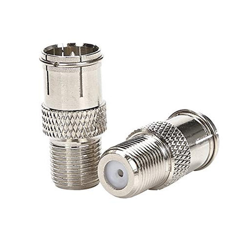 RG6 Compression F Type Connector Quick Push on Coax Cable Adapter Nickel Plated Pack of 5...