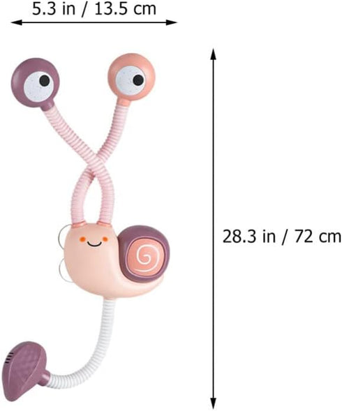 Toyvian Bath Toys for Baby Toddlers, Upgrade Electric Shower Baby Bath Toys Cartoon Snail Double Sprinkler Bathtub Tub Water Toys for Baby Kids?Ba...