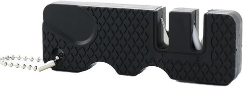 Black Pocket Knife Sharpener,Kitchen Knife Sharpener, Scissor Sharpener, Handheld Keychain Sharpening Tool for Outdoor Camping Kitchen Knives Acce...