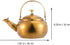 Hemoton Stainless Steel Tea Kettle Stovetop Teapot Hot Water Boiling Kettle with Handle Gas Cooker Metal Kettle Coffee Pot Golden...