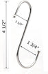 10 Pack Premium 4.5 inch Heavy Duty Stainless Steel S Hooks - S Shaped Hook - Hanger Hooks - Ideal for Hanging pots and Pans, Plants, Utensils, To...