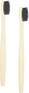 2 PCS Bamboo Toothbrushes Soft Bristles Wooden Toothbrushes for Adult, Natural Biodegradable BPA Free Eco Friendly Toothbrushes Black...