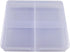 Craft County Small Clear Plastic Organizer – Store Craft Supplies, Beads, and Other Small Items – 4 Compartments...