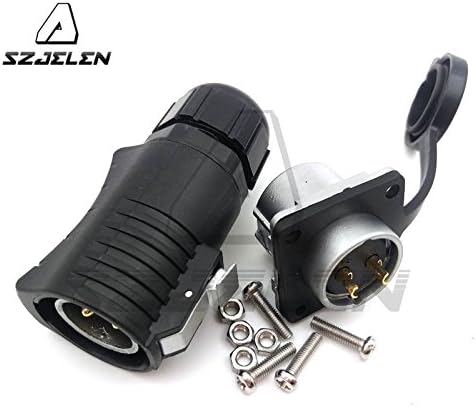 XHP20 30A IP67 2Pin Waterproof Aviation Cable Connector Plug and Socket,LED Light Power Cable Connector,Fit RV Solar Port (2Pin, Plug male &Socket...