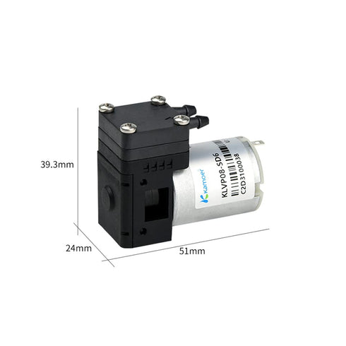 Kamoer KLVP08 12V DC vacuum pump small brush motor diaphragm air pump 0.8L/min for gas collection, constant pressure adsorption...