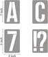 5 Inch Alphabet Letter Stencils for Painting - 42 Pack Letter and Number Stencil Templates with Signs for Painting on Wood, Reusable Numbers and L...