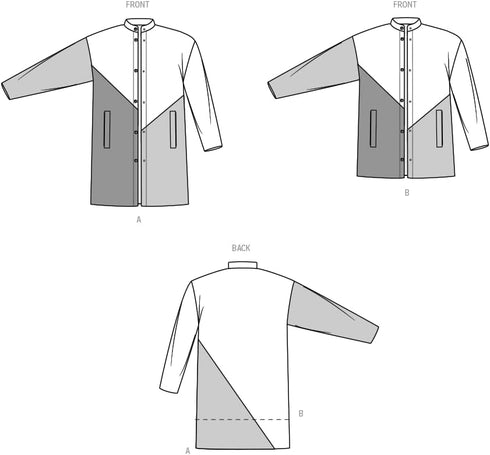 Know Me Misses' Fully Lined Asymmetrical Coat Sewing Pattern Packet, Sizes 16-18-20-22-24, Multicolor...