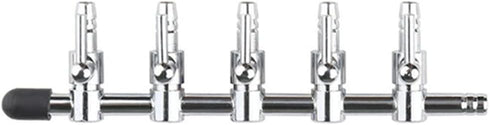 Aquarium Fish Tank Air Flow Control Lever Pump 5 Way Inline Manifold Air Flow Pump Tubing Splitter Lever Control Valve 3-Pack...
