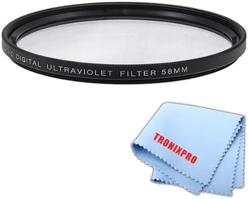 58mm Pro series Multi-Coated High Resolution Digital Ultraviolet Filter For Canon EF-S 55-250mm f/4-5.6 IS II Lens, Canon EF-S 18-55mm f/3.5-5.6 I...