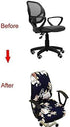 Office Chair Cover Stretchable Computer Desk Chair Seat Covers Anti-Dust Universal Split 2 Piece Rotating Swivel Chair Slipcover Protector (Wild D...