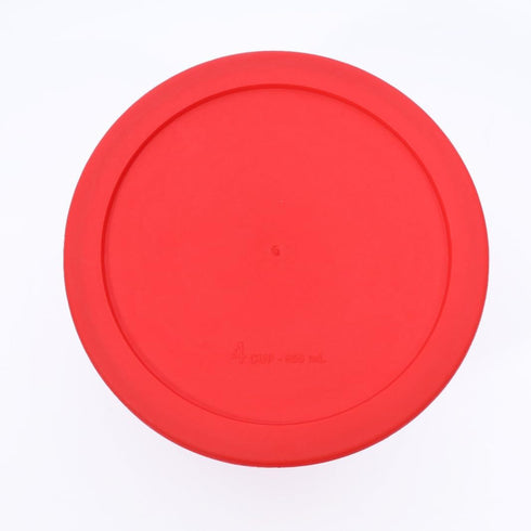 CIBI Food Storage Container Lids (4 Cups, Red - 6PK) For Pyrex and Anchor Round Glass Containers, Dishwasher and Microwave Safe Replacement Lids...