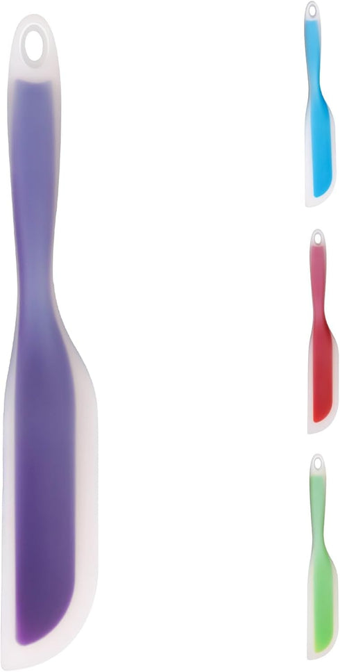 Nonstick Silicone Knife Shaped Flexible Kitchen Spatula Scraper Turner,Kitchen Cooking Utensils With Nylon Core (Purple)...
