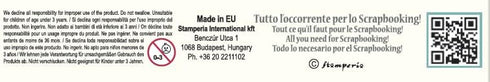 STAMPERIA INTERNATIONAL, KFT PAPER PAD 12X12 10PK HOUSE ROSE, 30.5 x 30.5 (12" x 12"), Multicoloured...