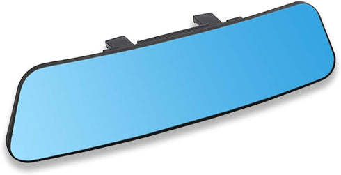SkycropHD Anti Glare Car Interior Rear View Mirror Clip-on Wide Angle Panoramic Rearview Mirror to Eliminate Blind Spots – Convex, Blue,11.8in (30...