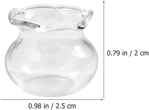 12 Pcs Miniature Fish Bowls Simulated Mini Fish Tank Miniature Glass Goldfish Bowl for Mini House Desktop Office Desk Accessories...