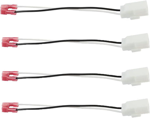 4 Pack Speaker Harness for Jeep Dodge Chrysler Models Front Rear Door Speaker Wiring Harness Adapter 72-6514 - Door Speaker Replacement Speaker Wi...