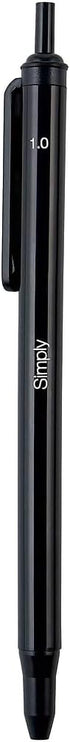 STAPLES 2498032 Simply Ballpoint Rt Med Blk Dz...