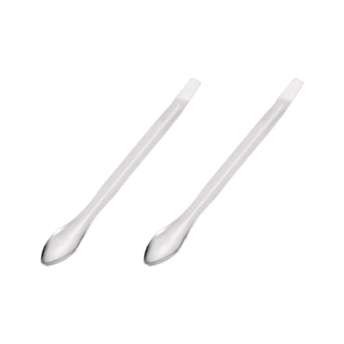 uxcell Micro Scoop 105mm Stainless Steel Reagent Sampling Lab Spoon Spatulas for Laboratory 2Pcs...