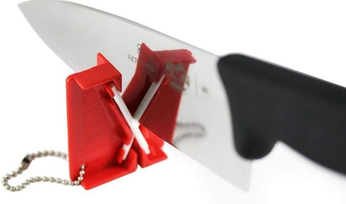 Lansky Mini Crock Sticks Knife Sharpener, Portable Keychain Blade Sharpener Tool, Ceramic Honing Rod for Knives - LCKEY...