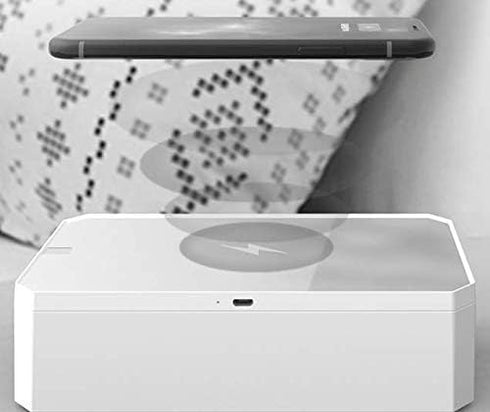 CarbonKlean UVKlear - UVC Sterilization Kit with Wireless Charger, Removable Mobile Cosmetics Mirror and UV Sanitizer - Pink...