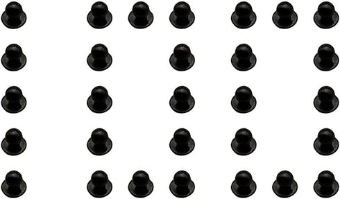 Duolai 100pcs Black Ball Plastic Chef Coat Stud Button Round Movable Jacket Chef Button for Clothing Decorative Accessories...